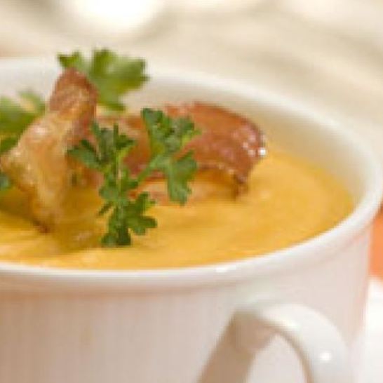 Рецепт тыквенного супа-пюре с беконом