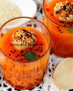 Тыквенный суп-пюре с морскими гребешками