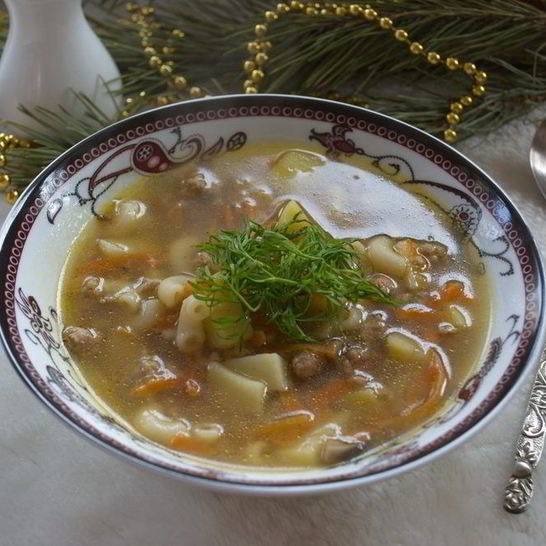 Рецепт супа с фаршем и макаронами
