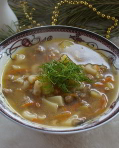 Суп с фаршем и макаронами