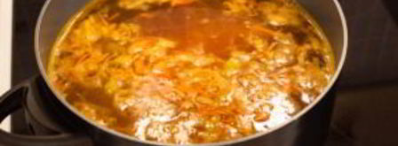 суп с фрикадельками и шпинатом. Шаг 12