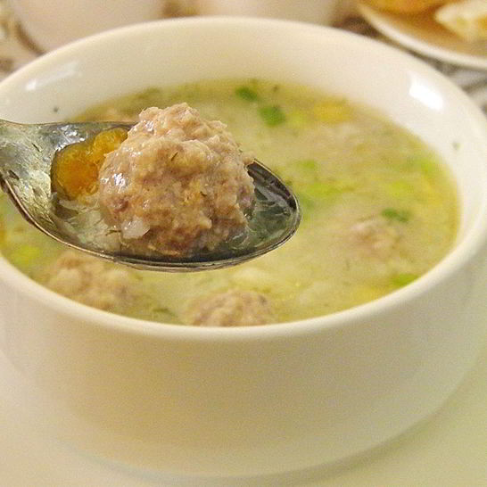 Рецепт супа с колобками из фарша