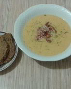 Суп с копчеными крылышками