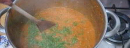 суп с помидорами, кабачками и луком. Шаг 6