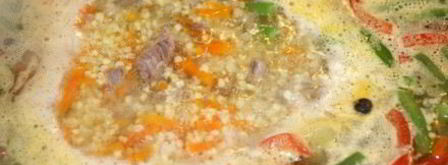 суп с пшеном и зеленой фасолью. Шаг 10