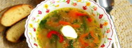 суп с пшеном и зеленой фасолью. Шаг 14