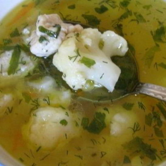 Рецепт супа с цветной капустой и фрикадельками