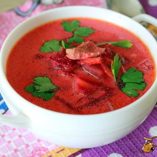 Рецепт свекольного супа со сметаной