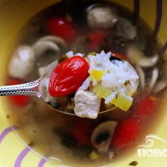 Рецепт тайского куриного супа с рисом