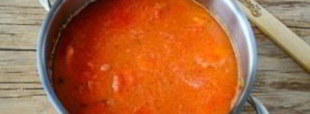 томатный крем-суп с хрустящим рисом. Шаг 5