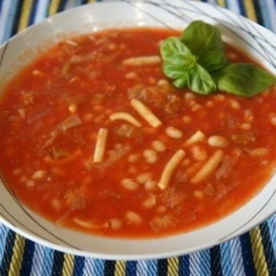 Рецепт томатного супа с кальмарами