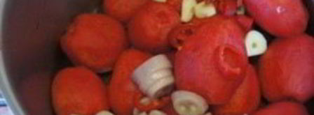 томатный суп с кальмарами. Шаг 3