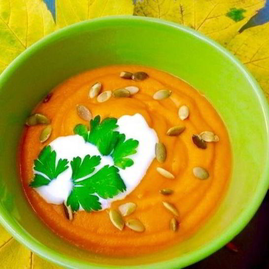 Рецепт тыквенного супа с имбирем