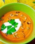 Тыквенный суп с имбирем