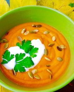 Тыквенный суп с имбирем