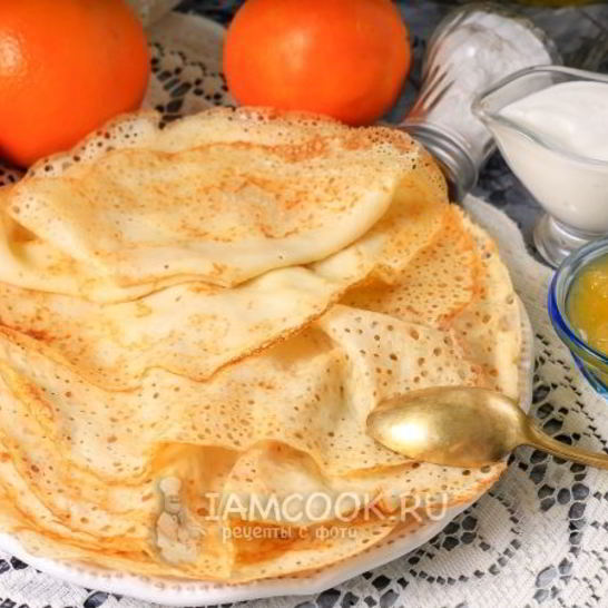 Рецепт ажурных блинчиков на кефире с дырочками