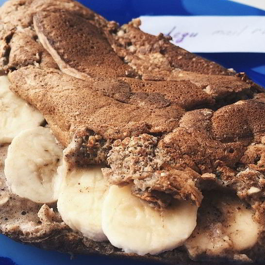 Рецепт блина с банановой начинкой