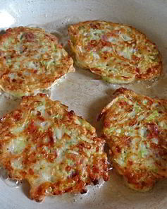 Блинчики из кабачков с курицей