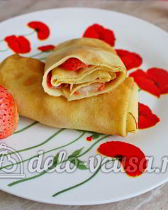 Блинчики с клубникой