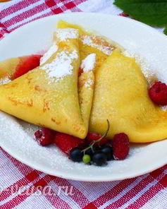 Блинчики с малиной