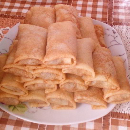 Рецепт блинчиков с печенью и яблоком