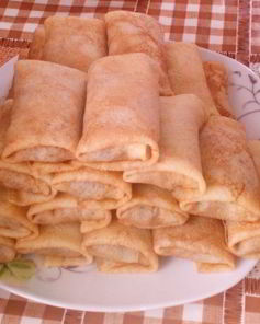 Блинчики с печенью и яблоком