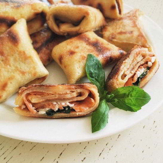 Рецепт блинчиков с семгой