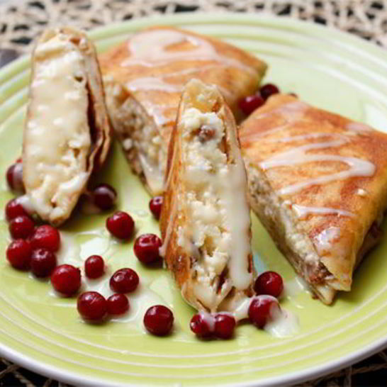 Рецепт блинчиков с творогом