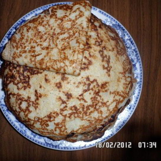 Рецепт блинчиков заварных с черничным йогуртом