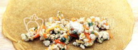 блины фаршированные мясом и овощами. Шаг 13