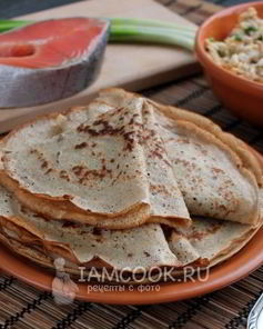 Блины гречневые из зеленой гречки