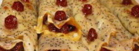 блины маковые с земляничной начинкой. Шаг 5