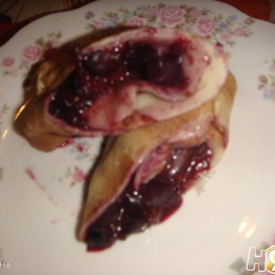 Рецепт блинов с фруктами и ягодами