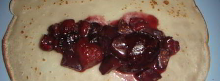 блины с фруктами и ягодами. Шаг 4