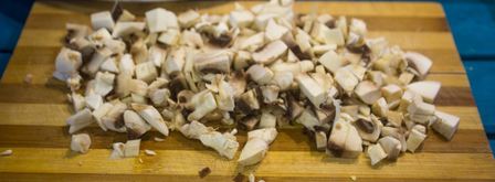 блины с картошкой и грибами на кипятке. Шаг 13