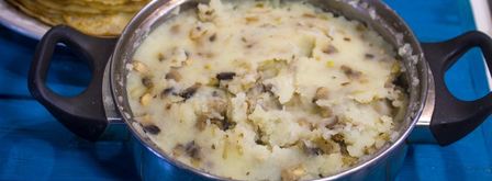 блины с картошкой и грибами на кипятке. Шаг 19