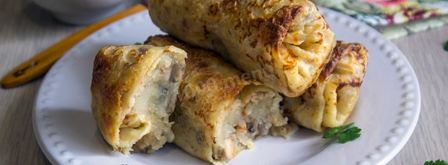 блины с картошкой и грибами на кипятке. Шаг 25