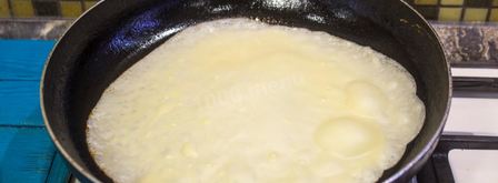 блины с картошкой и грибами на кипятке. Шаг 8