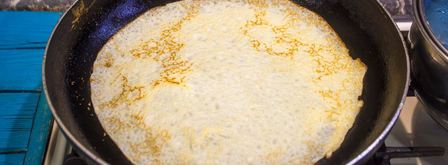 блины с картошкой и грибами на кипятке. Шаг 9