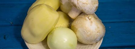 блины с картошкой и грибами на кипятке. Шаг 10