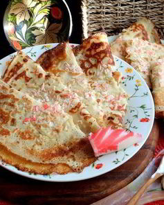 Блины с крабовым припеком