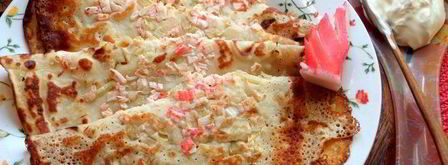 блины с крабовым припеком. Шаг 13