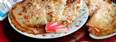 блины с крабовым припеком. Шаг 14