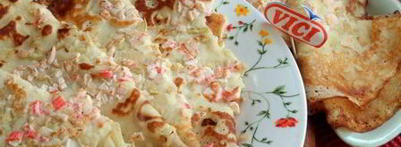 блины с крабовым припеком. Шаг 15