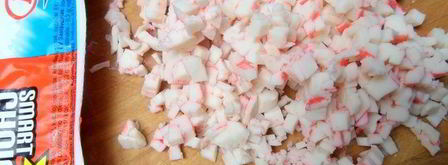 блины с крабовым припеком. Шаг 7