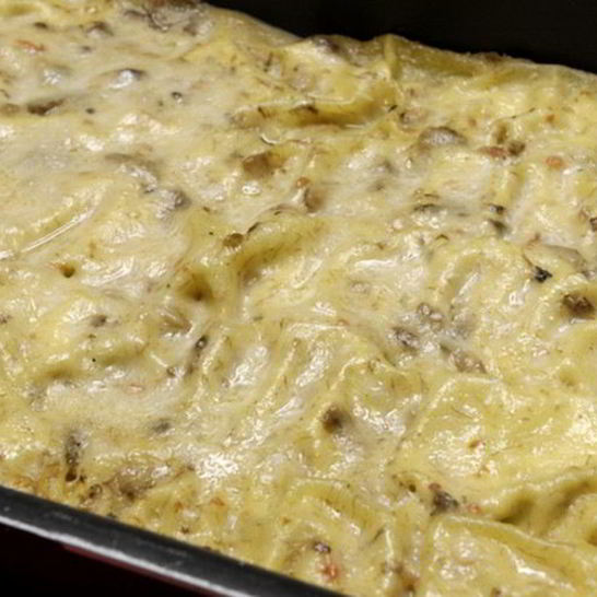 Рецепт блинов с курицей и грибами