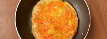 блины с припеком из яблок и моркови. Шаг 13