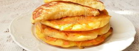 блины с припеком из яблок и моркови. Шаг 15