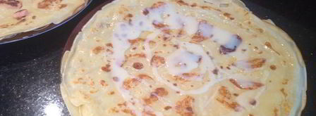 блины с припеком с форелью и с яблоком. Шаг 9