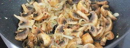 блины с шампиньонами и рисом. Шаг 4